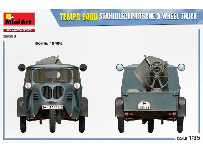 Tempo E400 Stahlblechpritsche 3-wheel Truck - image 5