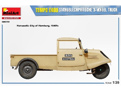 Tempo E400 Stahlblechpritsche 3-wheel Truck - image 6