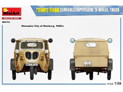 Tempo E400 Stahlblechpritsche 3-wheel Truck - image 7