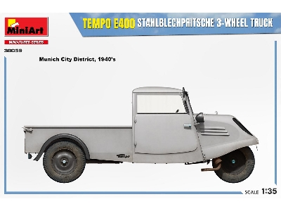 Tempo E400 Stahlblechpritsche 3-wheel Truck - image 8