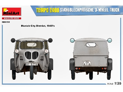 Tempo E400 Stahlblechpritsche 3-wheel Truck - image 9