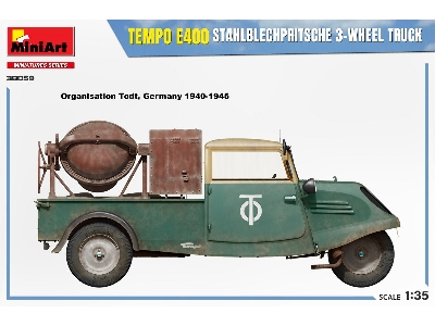 Tempo E400 Stahlblechpritsche 3-wheel Truck - image 10