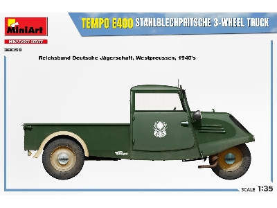 Tempo E400 Stahlblechpritsche 3-wheel Truck - image 12