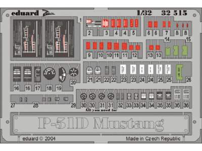 P-51D placards 1/32 - image 1