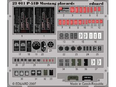 P-51D placards S. A. 1/24 - Trumpeter - image 1