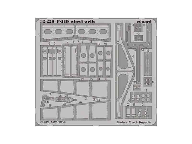 P-51D wheel wells 1/32 - Trumpeter - image 1