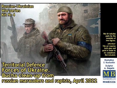Russian-ukrainian War Series Kit No 4. Territorial Defence Forces Of Ukraine. Bucha Clean-up From Russian Marauders And Rapists,