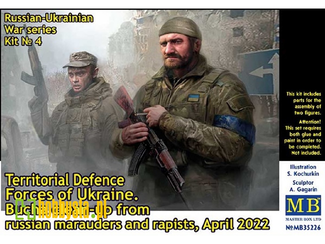 Russian-ukrainian War Series Kit No 4. Territorial Defence Forces Of Ukraine. Bucha Clean-up From Russian Marauders And Rapists,