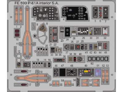 P-61A interior S. A. 1/48 - Great Wall Hobby - - image 1