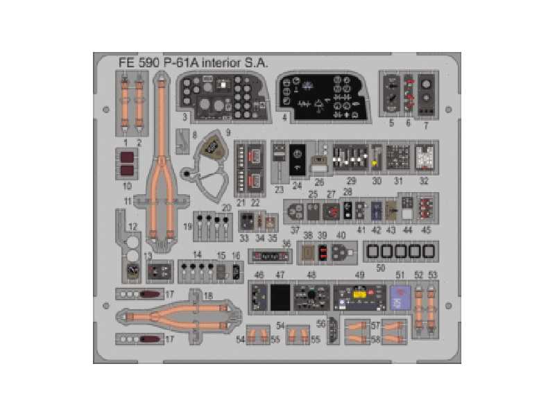 P-61A interior S. A. 1/48 - Great Wall Hobby - - image 1