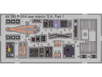 P-61A rear interior S. A. 1/48 - Great Wall Hobby - image 2