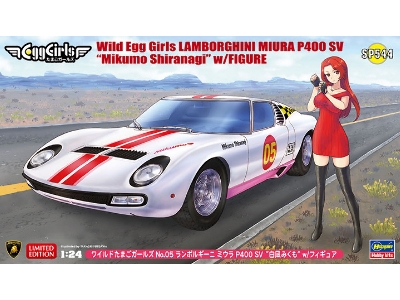 Wild Egg Girls Lamborghini Miura P400 Sv 'mikumo Shiranagi' W/ Figure - image 1