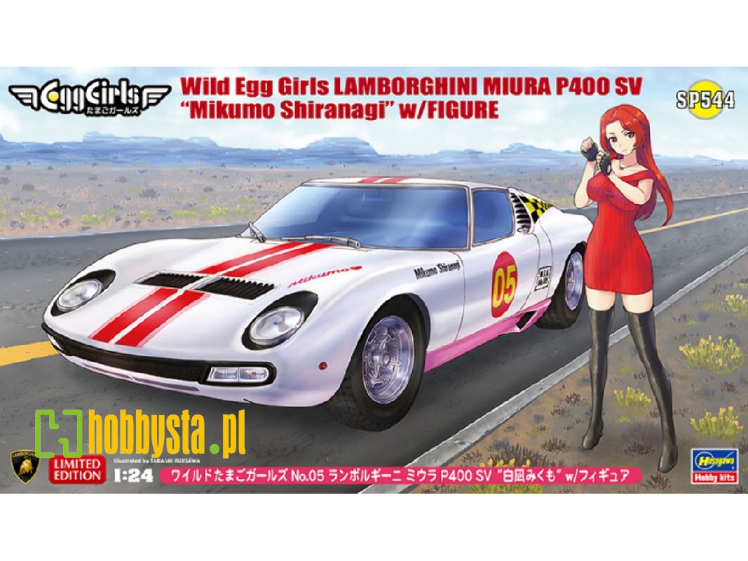 Wild Egg Girls Lamborghini Miura P400 Sv 'mikumo Shiranagi' W/ Figure - image 1