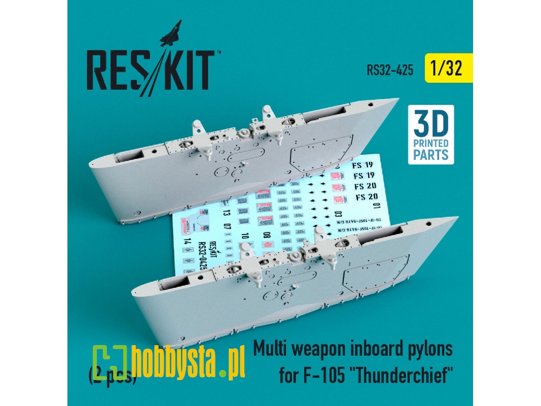 Multi Weapon Inboard Pylons For F-105 Thunderchief (2 Pcs) - image 1