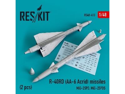 R-40rd (Aa-6 Acrid) Missiles (2 Pcs) (Mig-25pd, Mig-25pds) - image 1