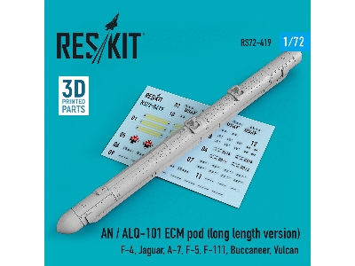 An / Alq-101 Ecm Pod (Long Length Version) (F-4, Jaguar, A-7, F-5, F-111, Buccaneer, Vulcan) (3d Printing) - image 1