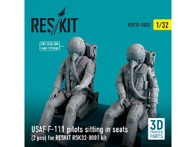 Usaf F-111 Pilots Sitting In Seats (2 Pcs) For Reskit Rsk-32-0002 Kit - image 1
