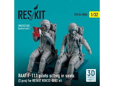 Raaf F-111 Pilots Sitting In Seats (2 Pcs) For Reskit Rsk-32-0002 Kit - image 1