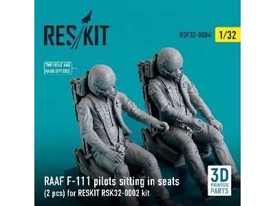 Raaf F-111 Pilots Sitting In Seats (2 Pcs) For Reskit Rsk-32-0002 Kit - image 2