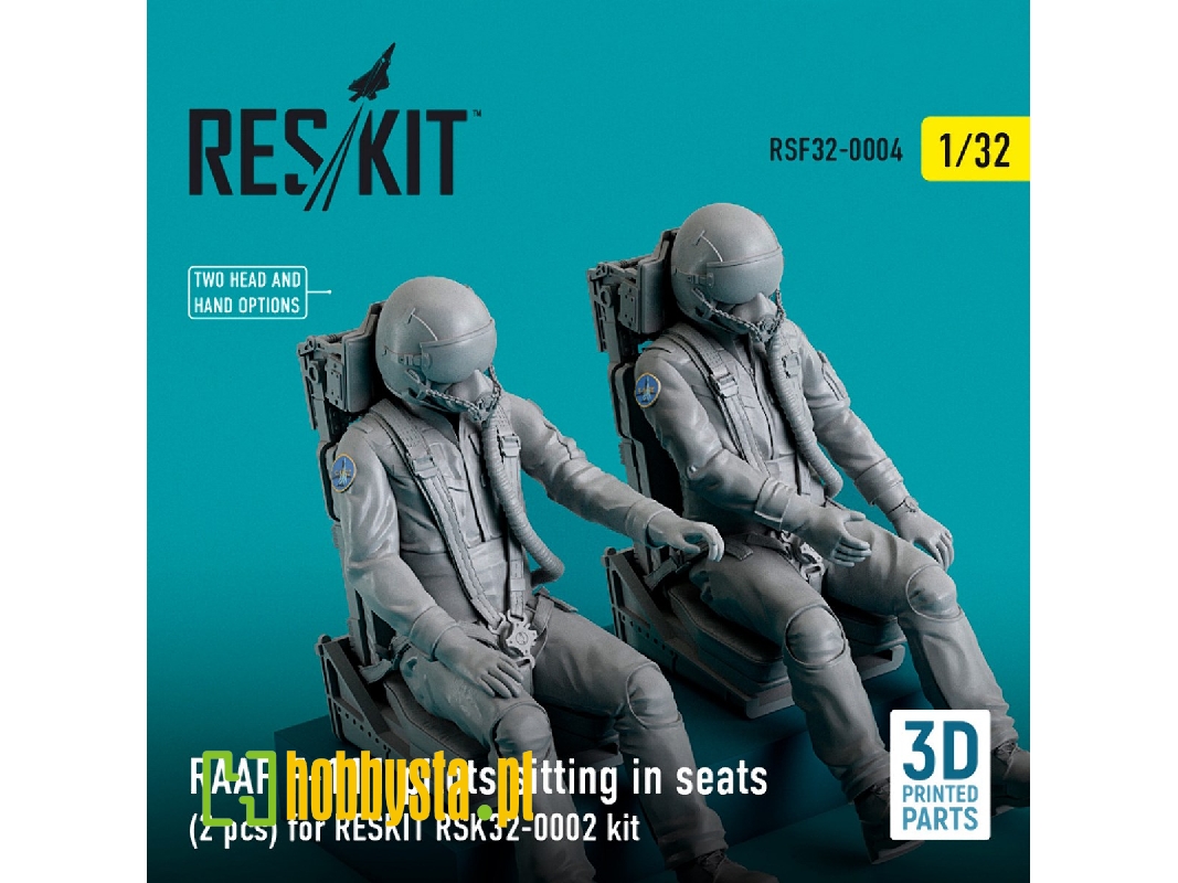 Reskit R13 Raaf F-111 Pilots Sitting In Seats (2 Pcs) For Reskit Rsk-32-0002 Kit