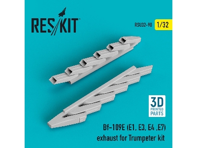 Bf-109e (E1, E3, E4, E7) Exhaust For Trumpeter Kit (3d Printing) - image 1