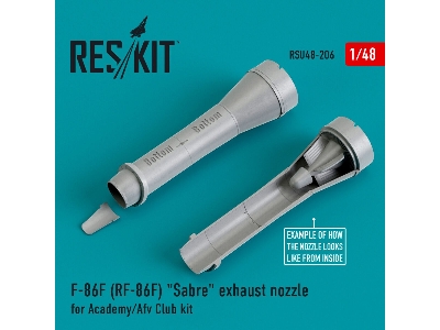 F-86f (Rf-86f) Sabre Exhaust Nozzles For Academy/Afv Club Kit - image 1