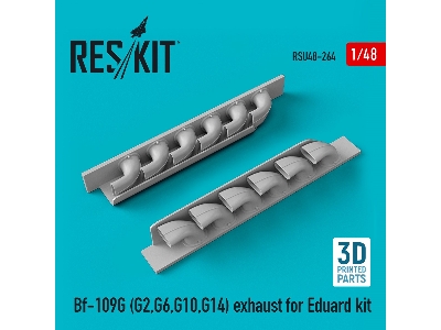 Bf-109g (G2, G6, G10, G14) Exhaust For Eduard Kit (3d Printing) - image 1