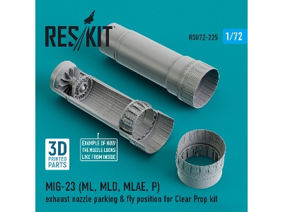 Mig-23 (Ml, Mld, Mlae, P) Exhaust Nozzle Parking And Fly Position For Clear Prop Kit - image 1