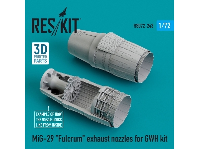 Mig-29 Fulcrum Exhaust Nozzles For Gwh Kit (3d Printing And Resin) - image 1