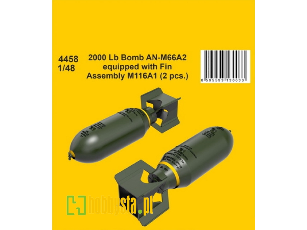 2000 Lb Bomb An-m66a2 Equipped With Fin Assembly M116a1 (2 Pcs.) - image 1