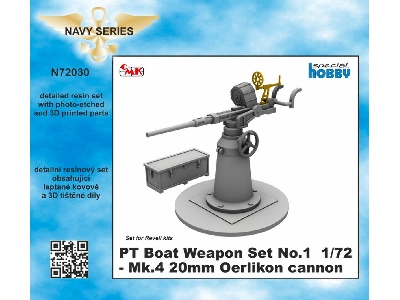 Pt Boat Weapon Set No.1 - Mk.4 20mm Oerlikon Cannon - image 1