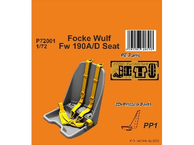 Fw 190a/D Seat 3d Printed - image 1