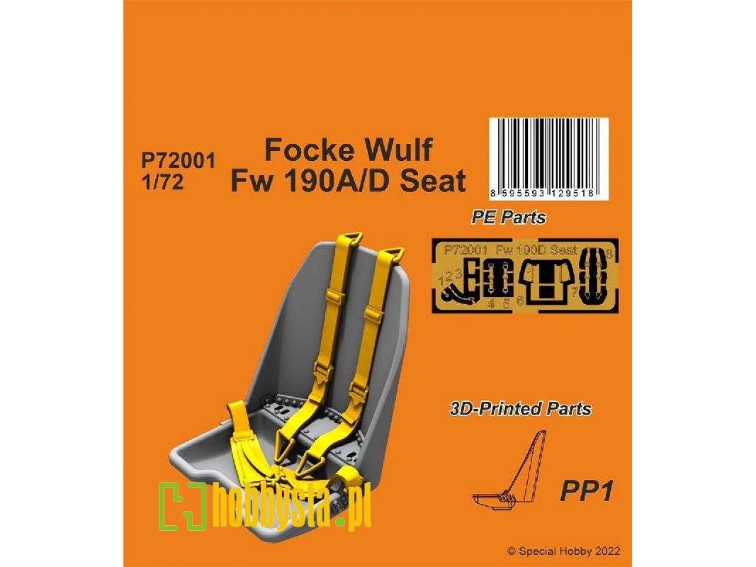 Fw 190a/D Seat 3d Printed - image 1