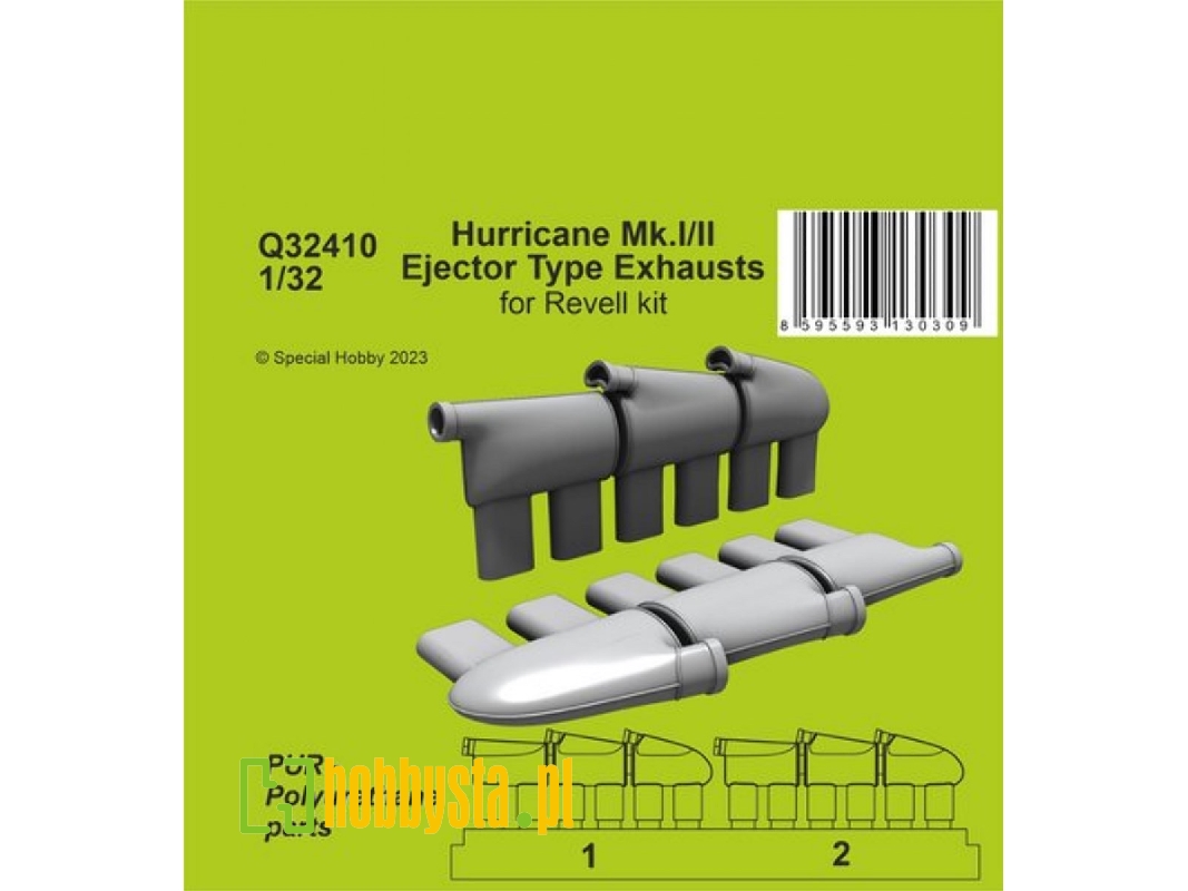 Hurricane Mk.I/Ii Ejector Type Exhausts (For Revell Kit) - image 1