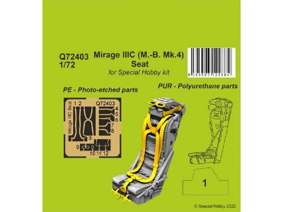 Mirage Iiic (M.-b. Mk.4) Seat (For Special Hobby Kit) - image 1