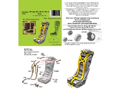 Mirage Iiic (M.-b. Mk.4) Seat (For Special Hobby Kit) - image 2