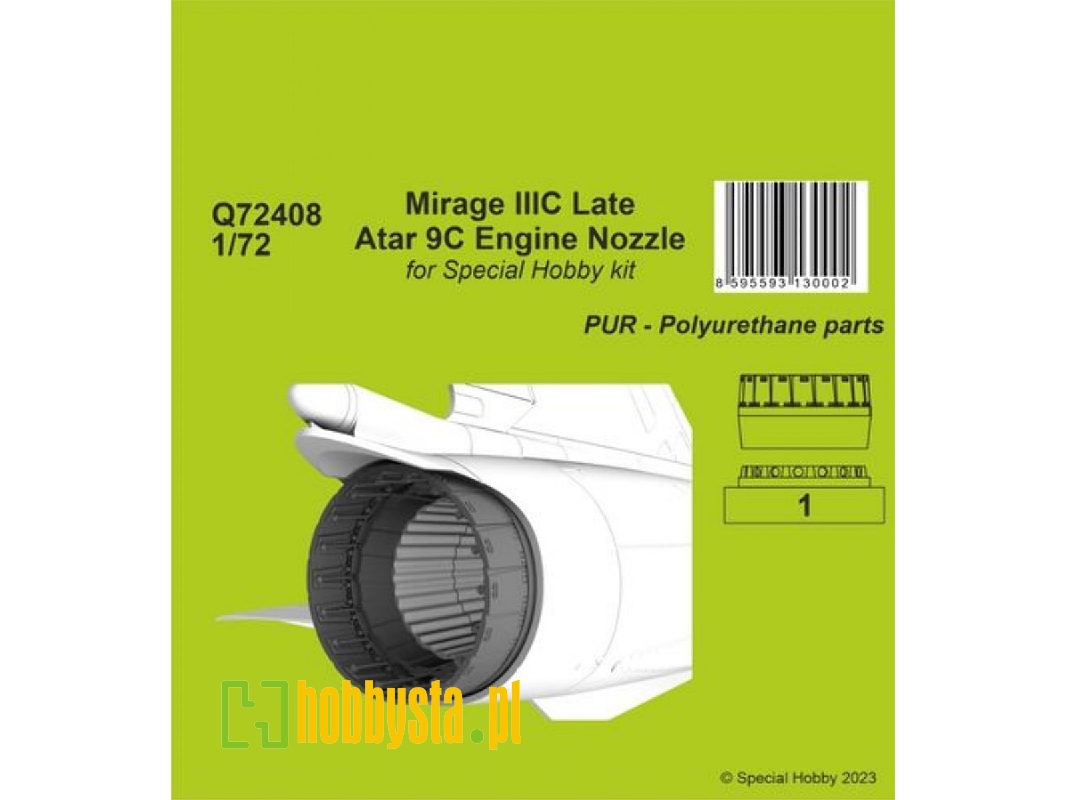 Mirage Iiic Late - Atar 9c Engine Nozzle - image 1