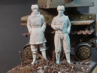 German Tank Officers In Winter Coat Set - image 1