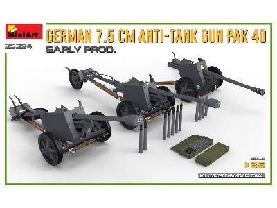 German 7.5cm Anti-tank Gun Pak 40. Early Prod - image 2