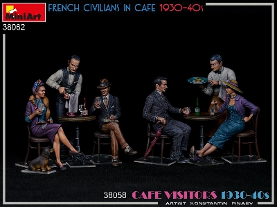 French Civilians In Cafe 1930-40s - image 1