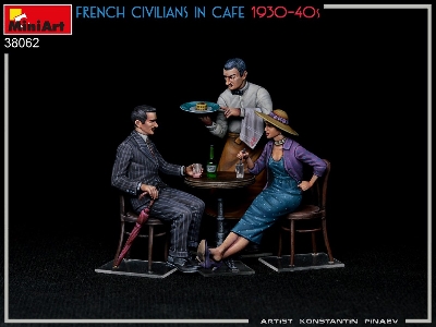 French Civilians In Cafe 1930-40s - image 2