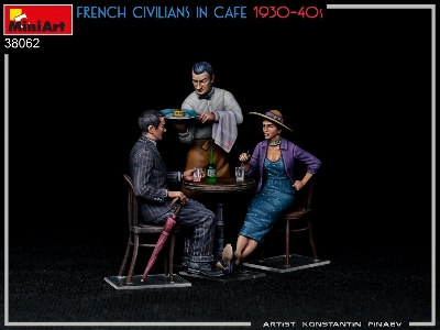 French Civilians In Cafe 1930-40s - image 3