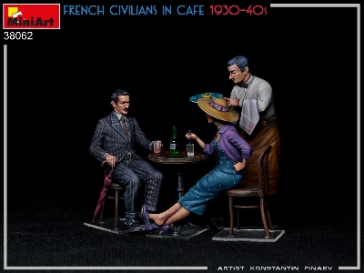 French Civilians In Cafe 1930-40s - image 4