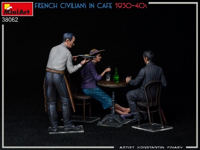 French Civilians In Cafe 1930-40s - image 5
