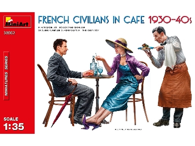 French Civilians In Cafe 1930-40s - image 6