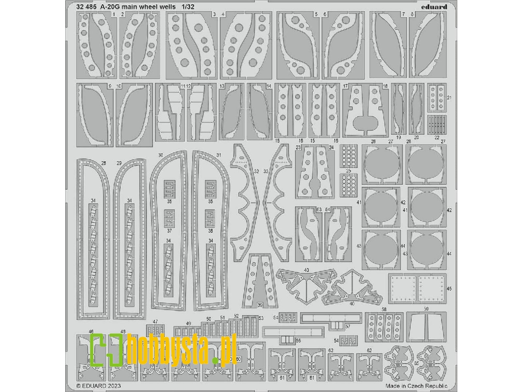 A-20G main wheel wells 1/32 - HONG KONG MODELS - image 1