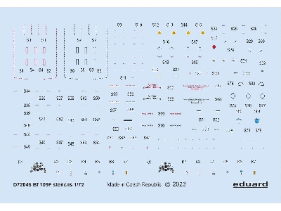 Bf 109F stencils 1/72 - EDUARD - image 1