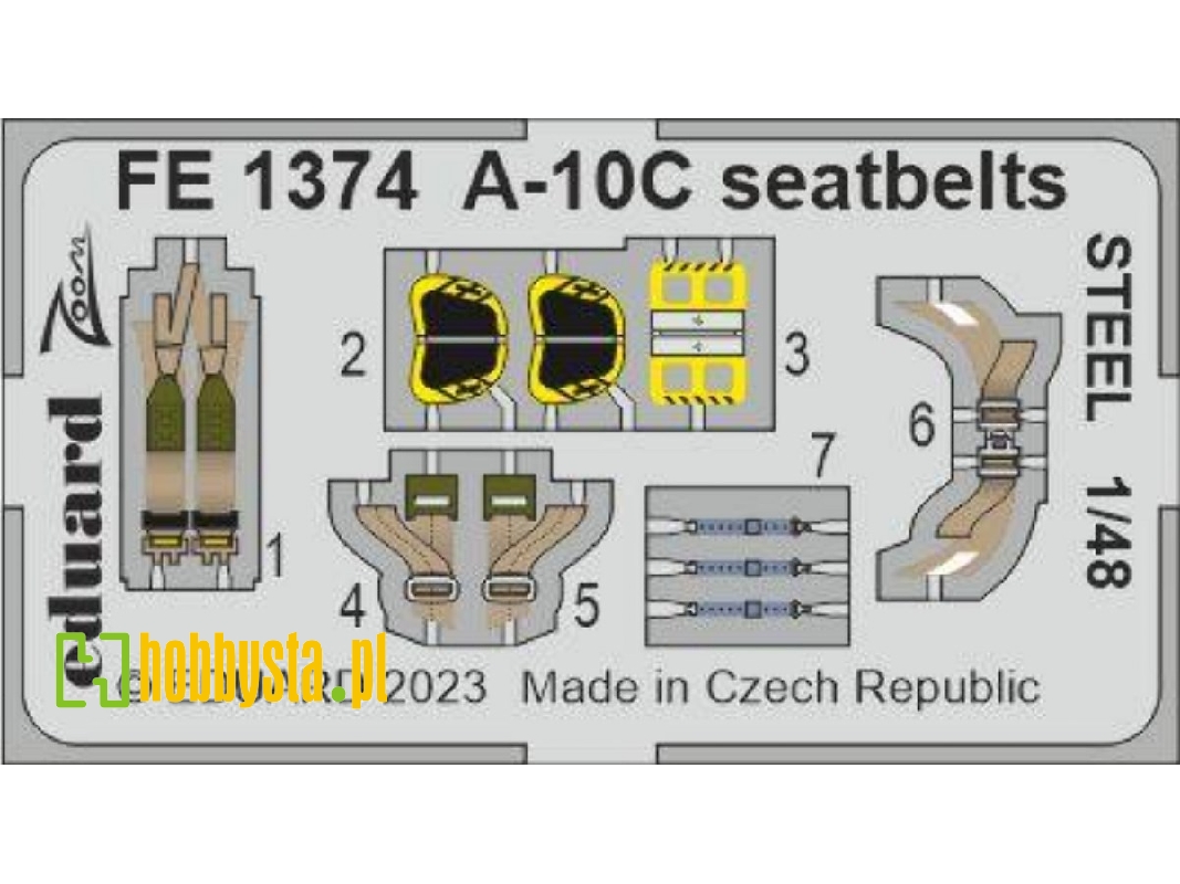 A-10C seatbelts STEEL 1/48 - ACADEMY - image 1