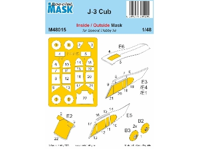 J-3 Cub Inside/Outside Mask (For Special Hobby Kit) - image 1