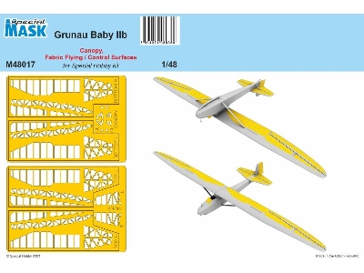 Grunau Baby Iib - Canopy, Fabric Flying / Control Surfaces (For Special Hobby Kit) - image 1
